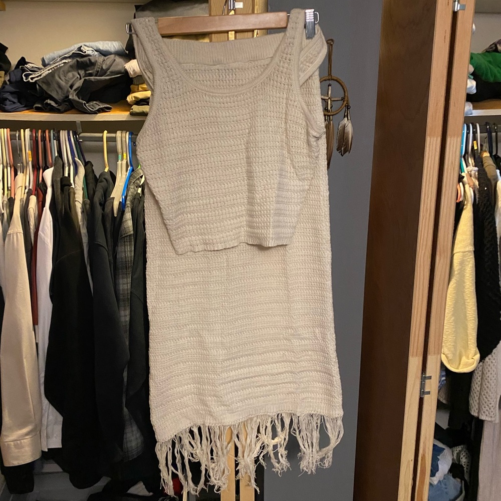 Cream knit set